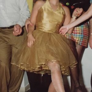 Custom 2 piece gold outfit